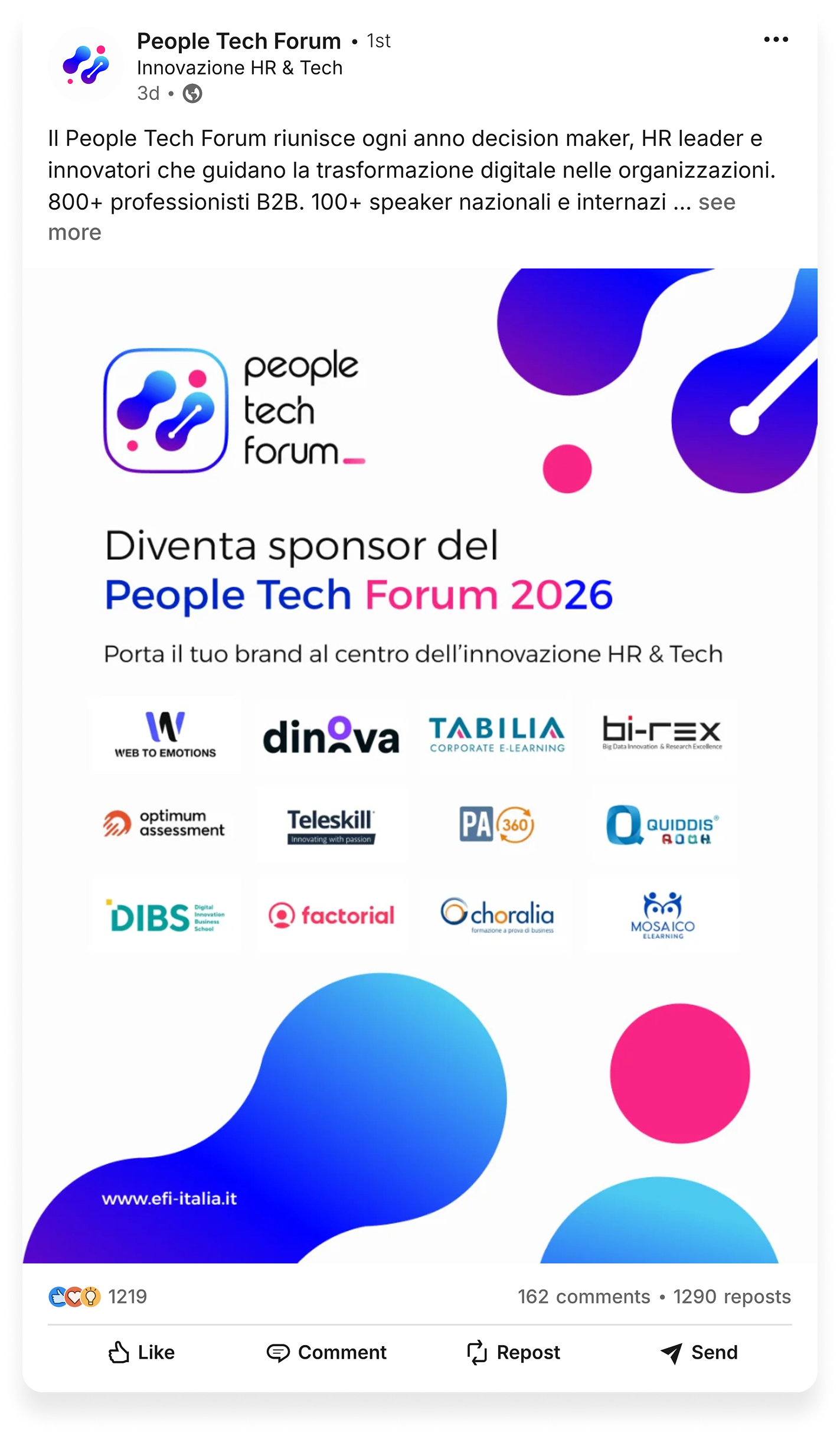Post LinkedIn 2, People Tech Forum