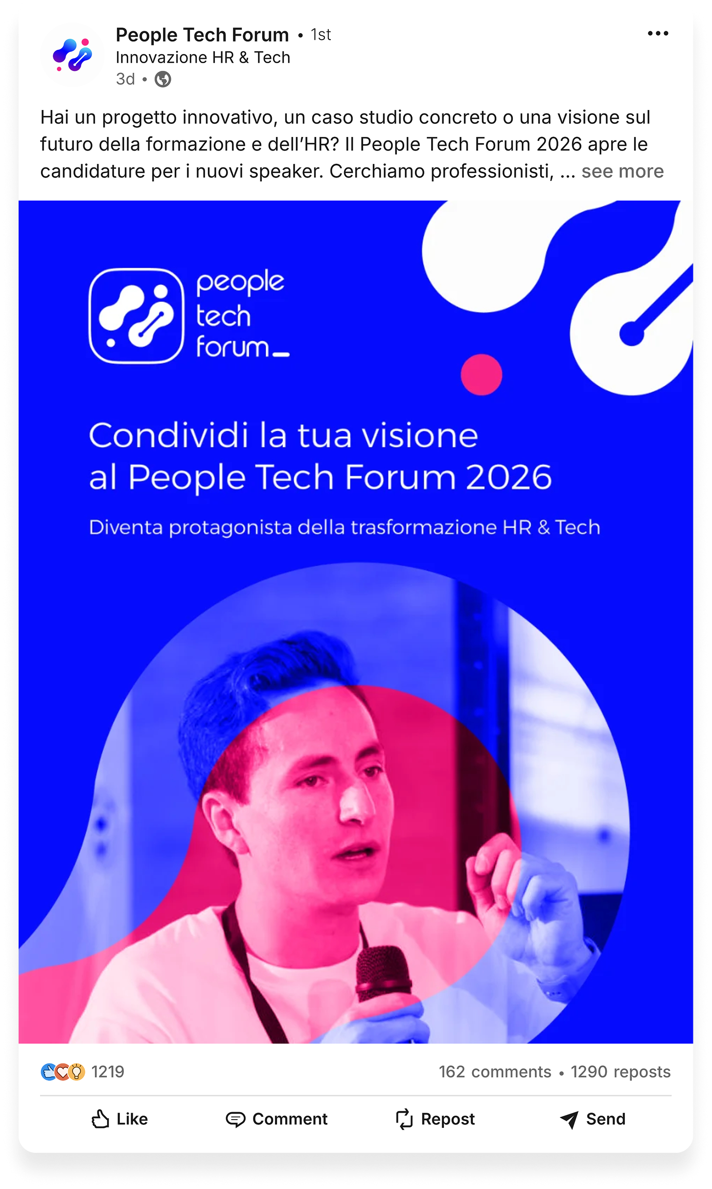 Post LinkedIn 3, People Tech Forum